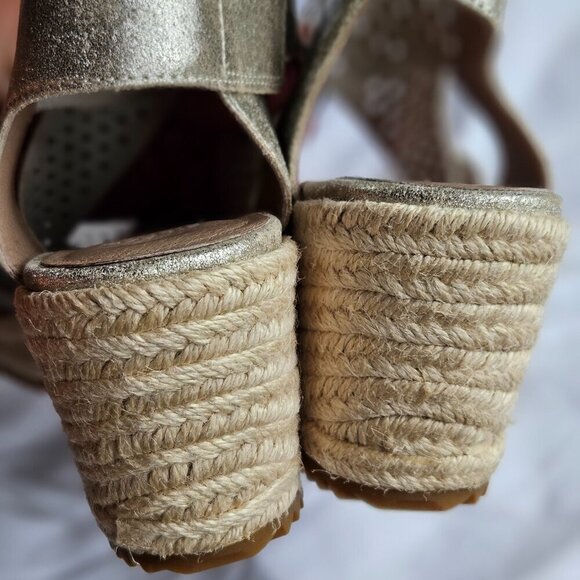 Eileen Fisher Willow Espadrille Wedge Sandals Size 7.5 - Picture 11 of 12